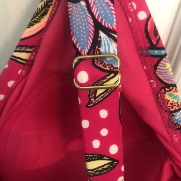 NWOT Tabatha Brown for Target Floral Print One Piece Swimsuit w/ Front Cut Out. - Picture 8 of 11